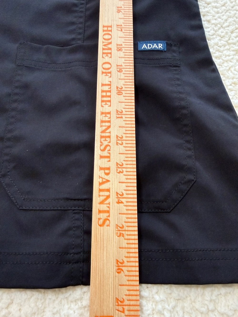 ADAR Black Women's Scrub Set - Top & Pants - Picture 9 of 12